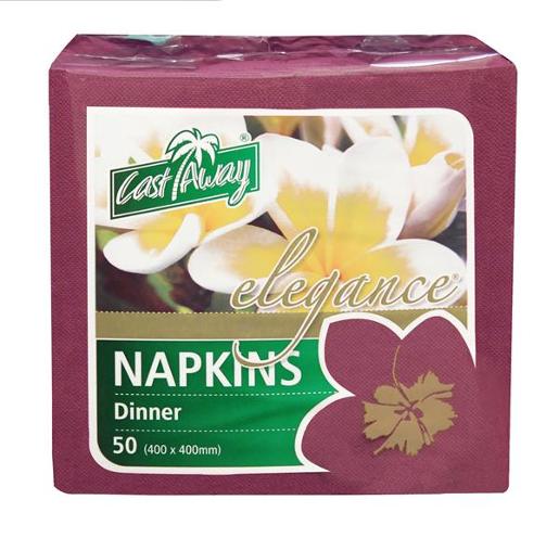 ELEGANCE DINNER NAPKIN WINE RED (CA-NAPEDWR) 50S