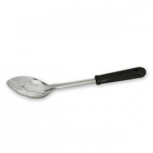 STAINLESS STEEL PLASTIC HANDLE SLOTTED BASTING SPOON 275MM 1EA