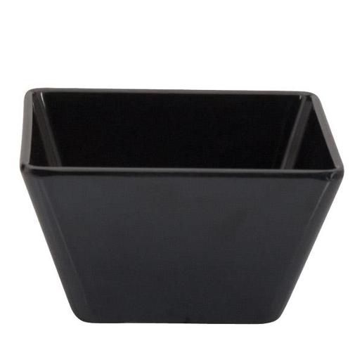 MELAMINE BLACK SQUARE BOWL 130X70