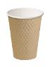 CUP DIMPLE PAPER HOT CUPS BROWN 355ML