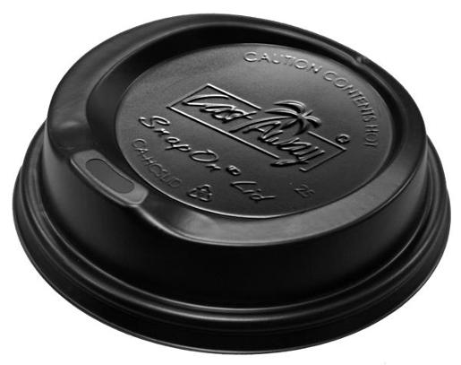 BLACK COFFEE SIPPER LIDS SUIT SINGE/DOUBLE WALL (CA-HCSLIDB) 100S